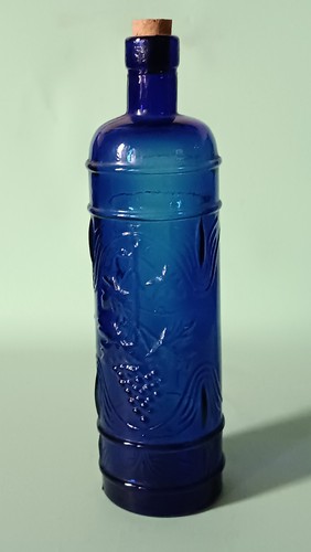 Bottiglia vetro blu 1 - vetro,