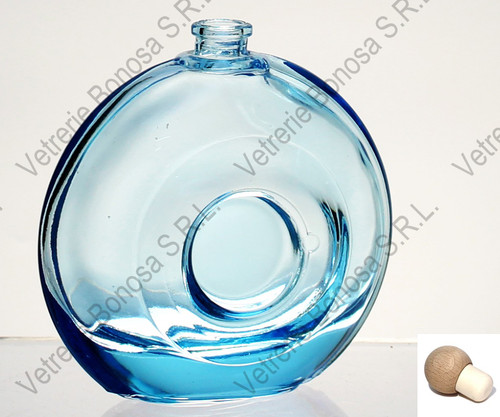 Bottiglia celeste vetro - bottiglia,